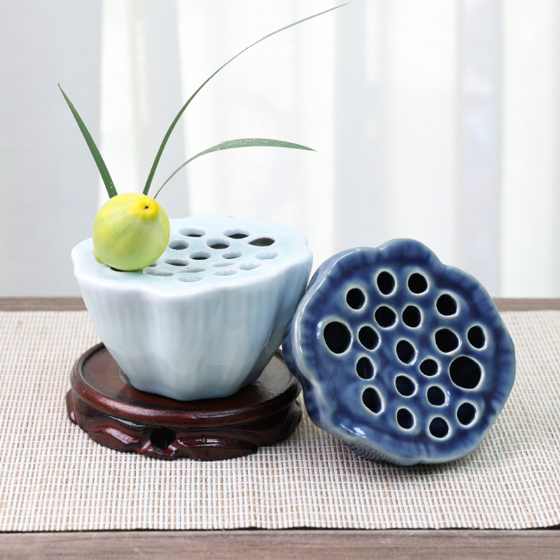 Ikebana Vase Kenzan - Estilo japonês ikebana titular cerâmica forma