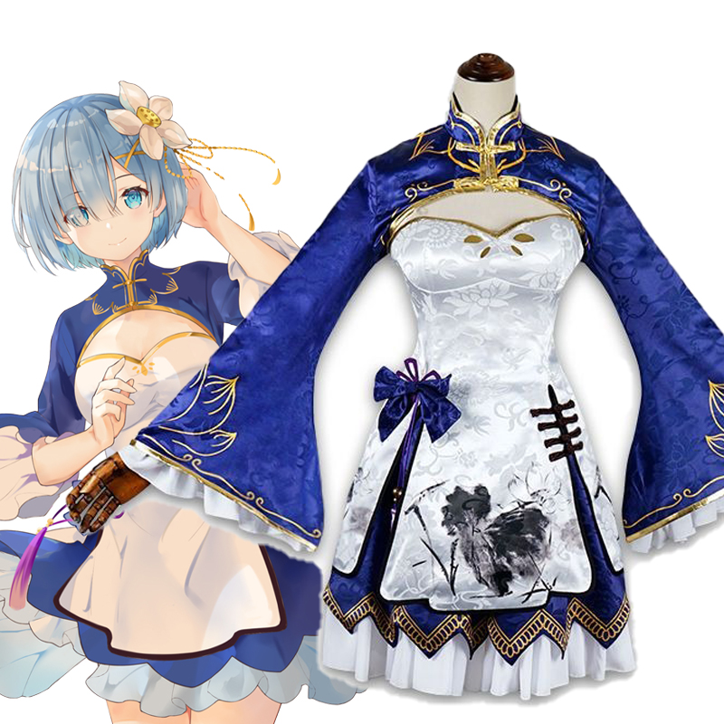 Japanese Girl Lifestyle - Rem ram cosplay cheongsam anime re:
