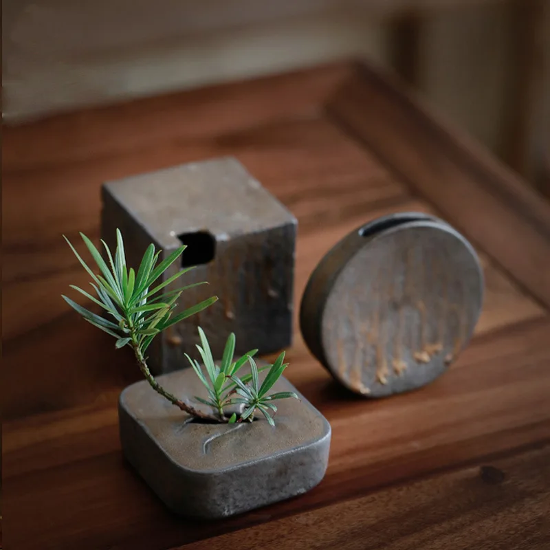 Estilo coreano abstrato ikeban - Ikebana Vase Kenzan avaliação e preço