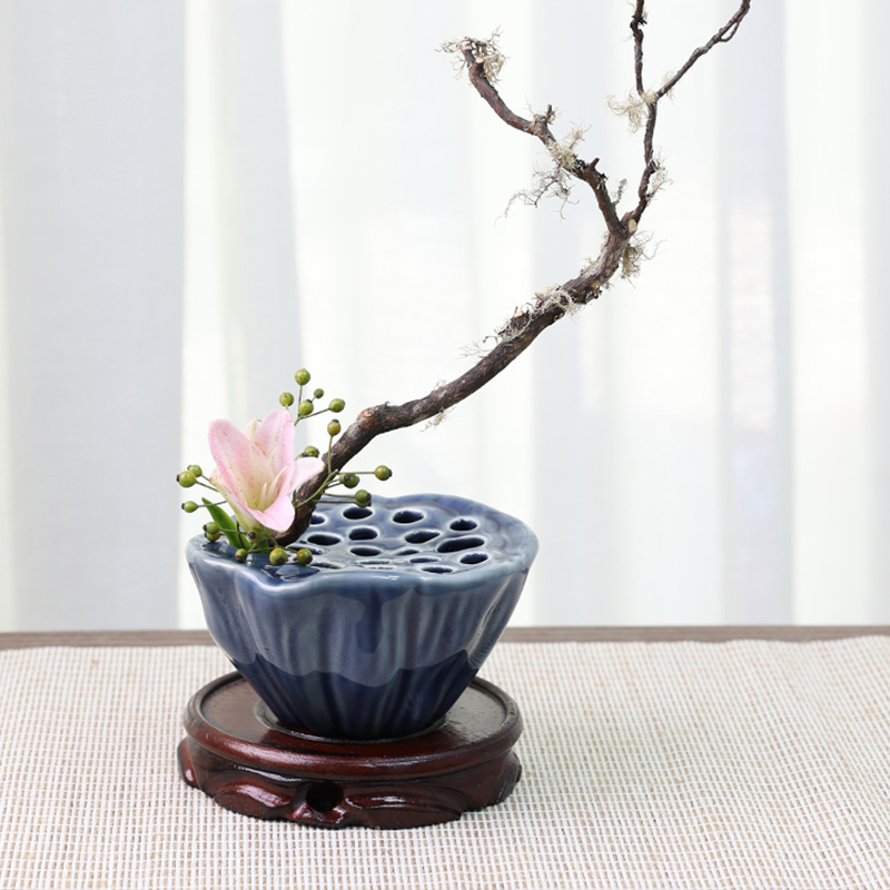 Estilo japonês ikebana titular - Ikebana Vase Kenzan avaliação e preço