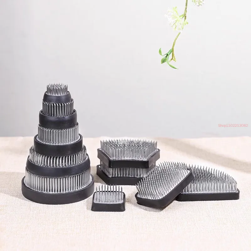 Japonês de aço inoxidável ikeb - Ikebana Vase Kenzan avaliação e preço