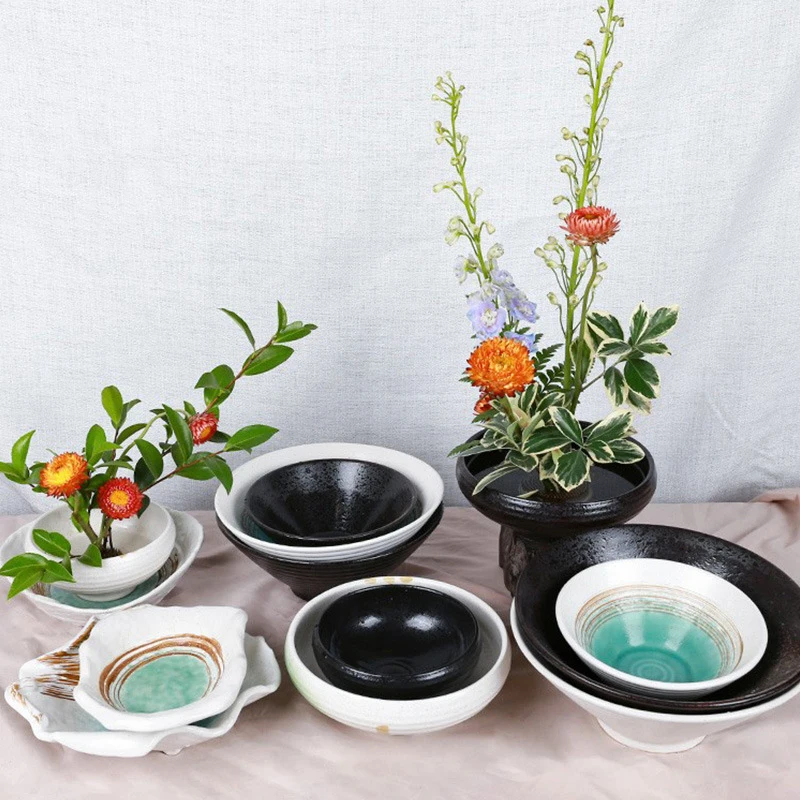 Sapo japonês vaso cerâmico, Ik - Ikebana Vase Kenzan avaliação e preço